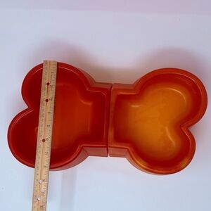 Pet Bowl Set for Food, Water, Treats. Bow and Valentine theme.